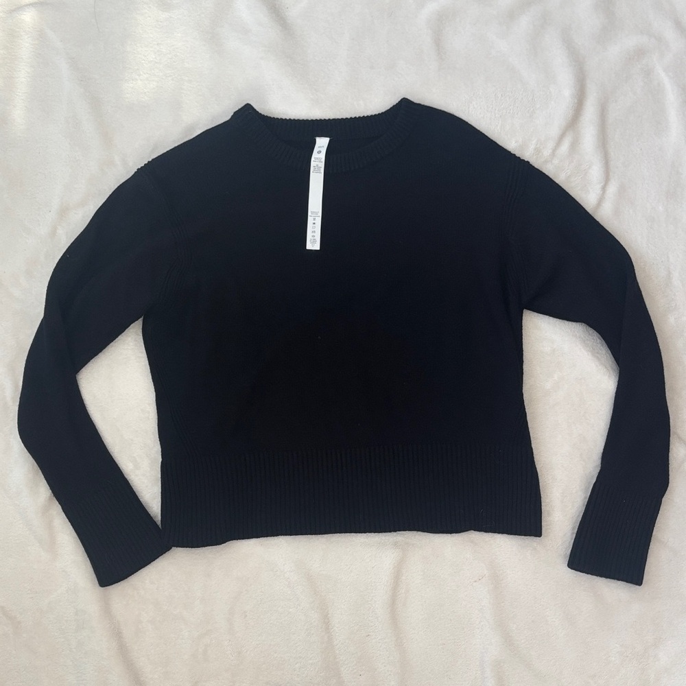 Lululemon CASHLU BOXY CREWNECK SWEATER - Size XS/S, Black